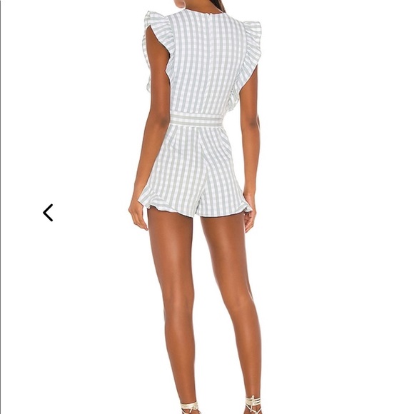 Lovers + Friends Jill Romper Sage Green - Picture 3 of 9